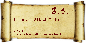 Brieger Viktória névjegykártya